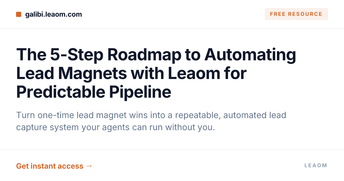 The 5-Step Roadmap to Automating Lead Magnets with Leaom for Predictable Pipeline