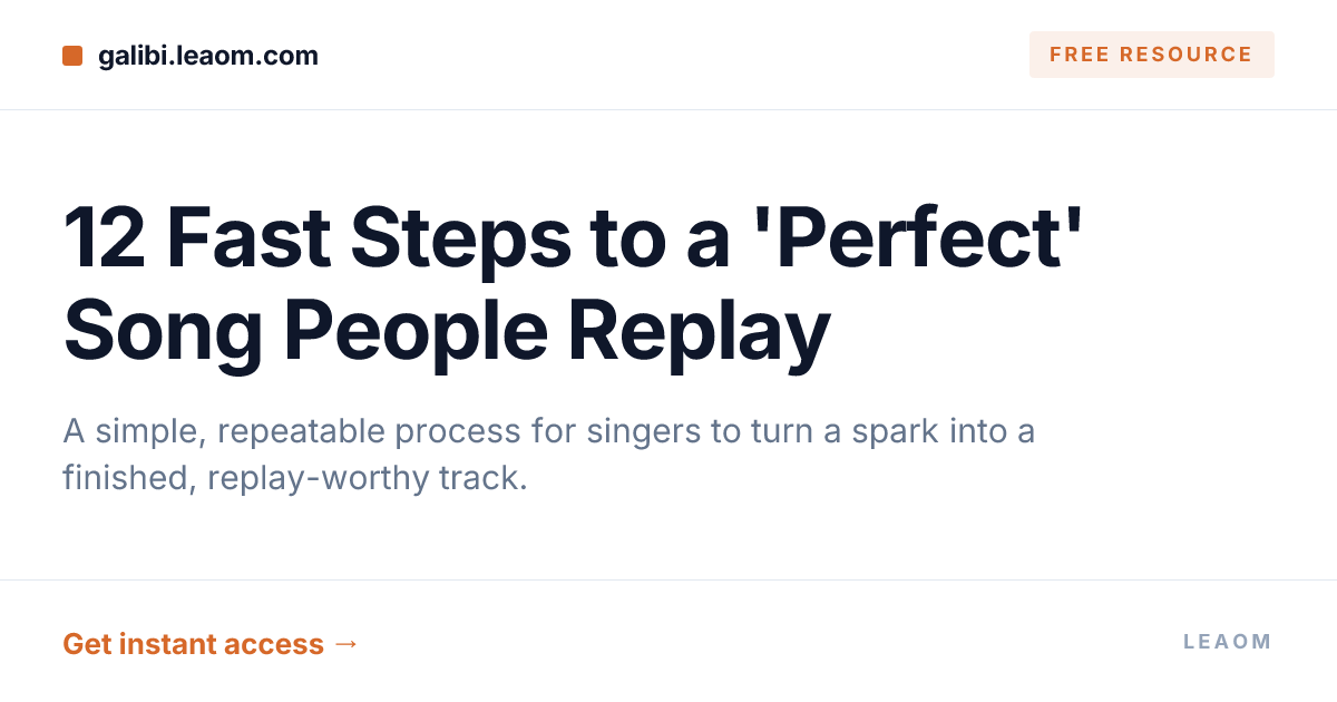 12 Fast Steps to a 'Perfect' Song People Replay