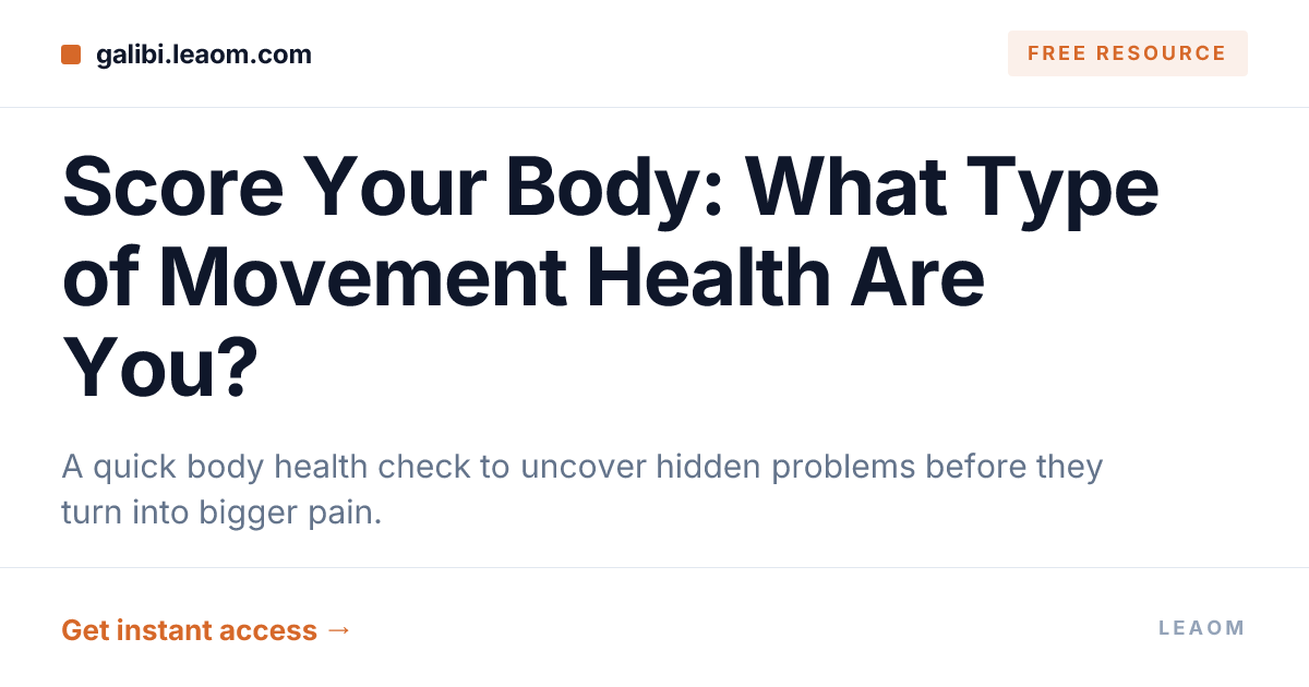 Score Your Body: What Type of Movement Health Are You?